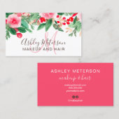 Winterhaar voor de waterverf van chic-make-up visitekaartje (Voorkant / Achterkant)