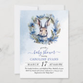 Winterhaas Waterverf Baby shower Kaart (Voorkant)