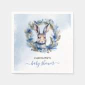 Winterhaas Waterverf Baby shower Servet (Voorkant)