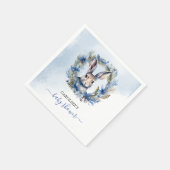 Winterhaas Waterverf Baby shower Servet (Hoek)