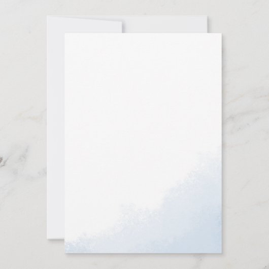 Winterhaas Waterverf Sip and See Invitation Kaart (Achterkant)