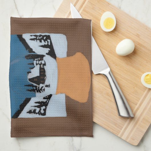Winterhanddoek Sneeuwbol Theedoek (Quarter Fold)