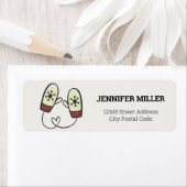 Winterhandschoenen met sneeuwvlokken decoratie Lab Etiket (Insitu)