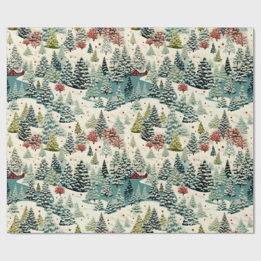  winterhaven Snowy Landscape 2 Cadeaupapier (Vlak)