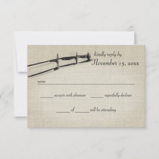 Winterhek reactie RSVP kaartje (Voorkant)