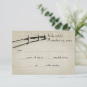 Winterhek reactie RSVP kaartje (Staand voorkant)