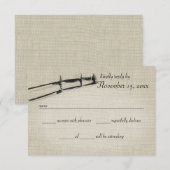 Winterhek reactie RSVP kaartje (Voorkant / Achterkant)