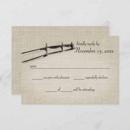 Winterhek reactie RSVP kaartje (Voorkant / Achterkant)