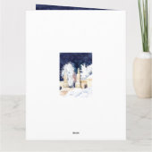 Winterhek 's nachts bedankkaart (Achterkant)