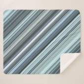 Winterhemel Aqua Blauwe Streep Sherpa Deken (Voorkant (horizontaal))