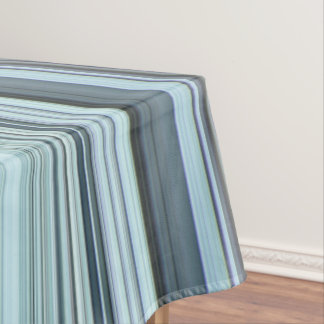 Winterhemel Aqua Blauwe Streep Tafelkleed