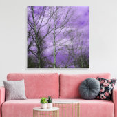 Winterhemel met kale bomen canvas afdruk (Insitu (Woonkamer))