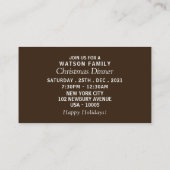 Winterherenbos, kerstfeest Ticket Invite Informatiekaartje (Achterkant)