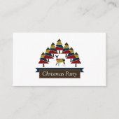 Winterherenbos, kerstfeest Ticket Invite Informatiekaartje (Voorkant)