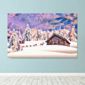  winterherstel rendierrooster kajuitschilderij canvas afdruk (Insitu (Houten vloer))