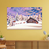  winterherstel rendierrooster kajuitschilderij canvas afdruk (Insitu (Woonkamer))