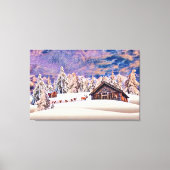  winterherstel rendierrooster kajuitschilderij canvas afdruk (Voorkant)