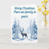 Winterhert bewerkbare kerstkaart kaart (Gele Bloem)