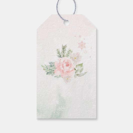 Winterhert Een hert vol verjaardag dank u Cadeaulabel (Achterkant)