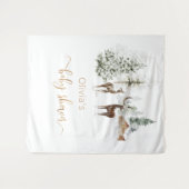 Winterhert genderneutraal wandkleed (Voorkant (horizontaal))