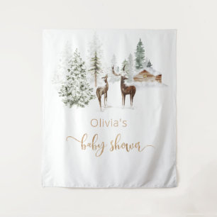 Winterhert genderneutraal wandkleed