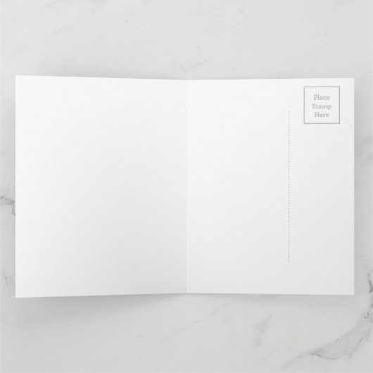 Winterhert met mees kaart (Binnen)