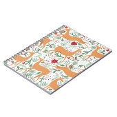  winterhert naadloos. Kerstmis Notitieboek (Linkerzijde)