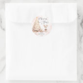 Winterherten Baby zijn koud buiten Baby shower Ronde Sticker (Tas)