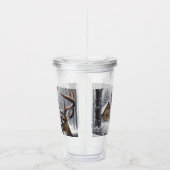 Winterherten/Buck art Acryl Drinkbeker (Rechts)