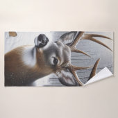Winterherten/Buck art Badhanddoek (Badhanddoek)