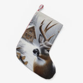 Winterherten/Buck art Kleine Kerstsok (Voorkant (Hangend))