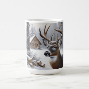 Winterherten/Buck art Koffiemok