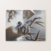 Winterherten/Buck art Legpuzzel (Horizontaal)