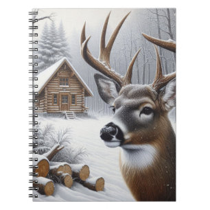 Winterherten/Buck art Notitieboek