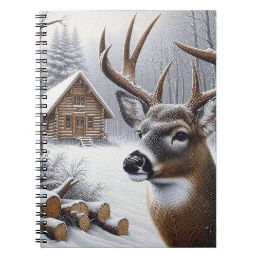Winterherten/Buck art Notitieboek (Voorkant)