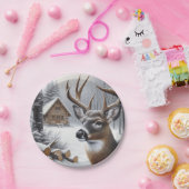 Winterherten/Buck art Papieren Bordje (Feest)