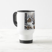 Winterherten/Buck art Reisbeker (Voorkant links)