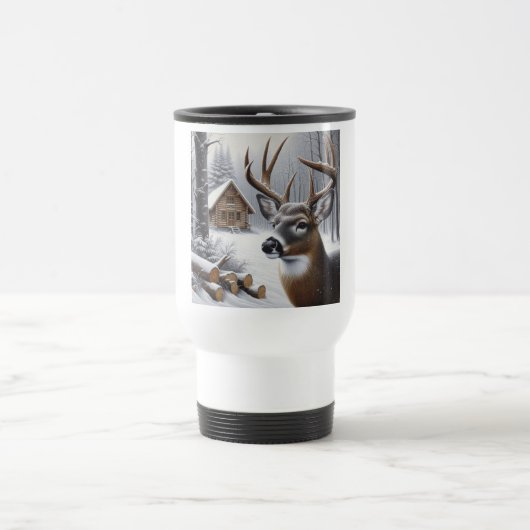 Winterherten/Buck art Reisbeker (Center)