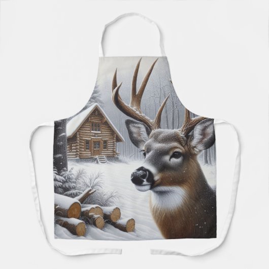 Winterherten/Buck art Schort (Voorkant)