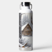 Winterherten/Buck art Waterfles (Voorkant)