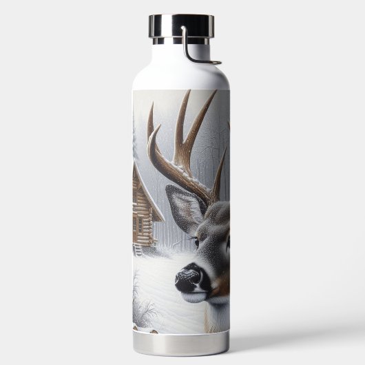Winterherten/Buck art Waterfles (Links)
