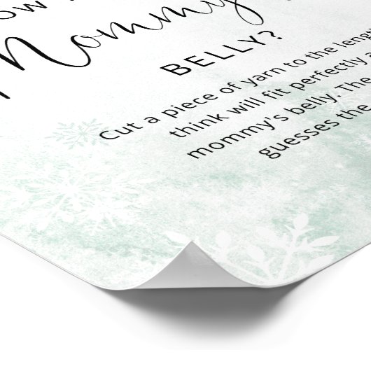 Winterherten hoe groot is mama's buikspel poster (Hoek)