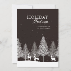 Winterherten Kerstkaart Kaart