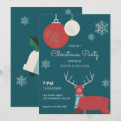 Winterherten Kerstmis Kaart (Voorkant / Achterkant)