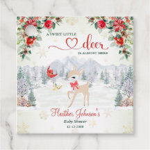 Winterhertenkindje Sneeuwvlok Baby Shower 