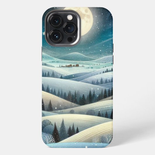 Winterheuvels iPhone Hoesje (Achterkant)