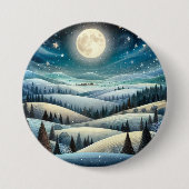 Winterheuvels Ronde Button 7,6 Cm (Voorkant)