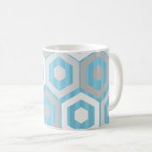 Winterhexagonen en Stripes Koffiemok (Voorkant rechts)