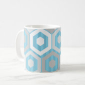 Winterhexagonen en Stripes Koffiemok (Voorkant links)