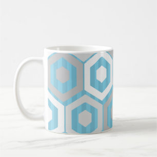 Winterhexagonen en Stripes Koffiemok
